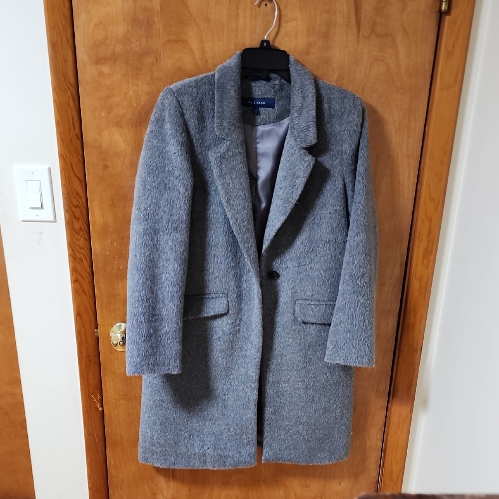 Cole Haan Gray Wool Blend Coat